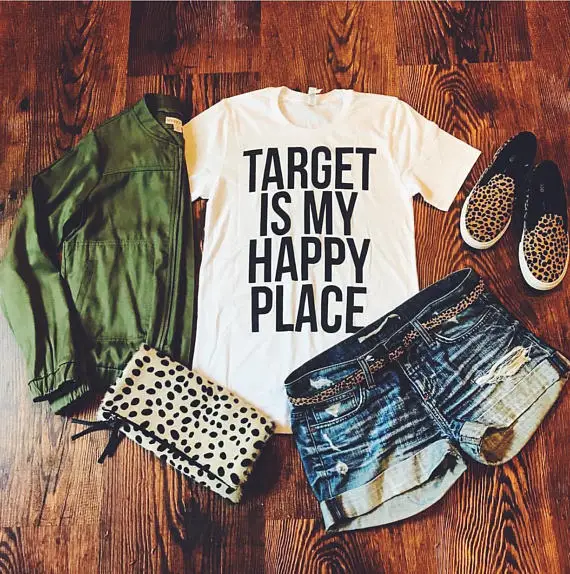 OKOUFEN женщины счастье Унисекс Мужская одежда мишень это Мое счастливое место