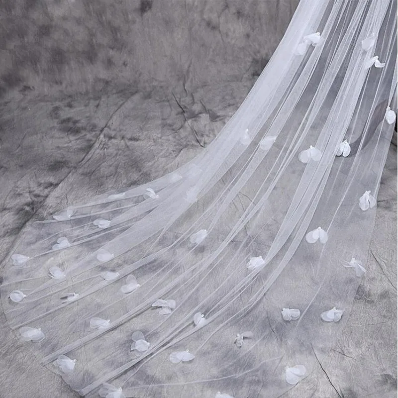 2018 НОВЫЙ фату 3 м собор Длинная фата невесты кружевные свадебные Фата с