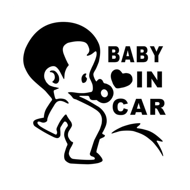 Car Sticker 3D 12*12cm Baby In Funny Decal Reflective Laser Stickers Vinyl Styling Decor Black Silver | Автомобили и мотоциклы