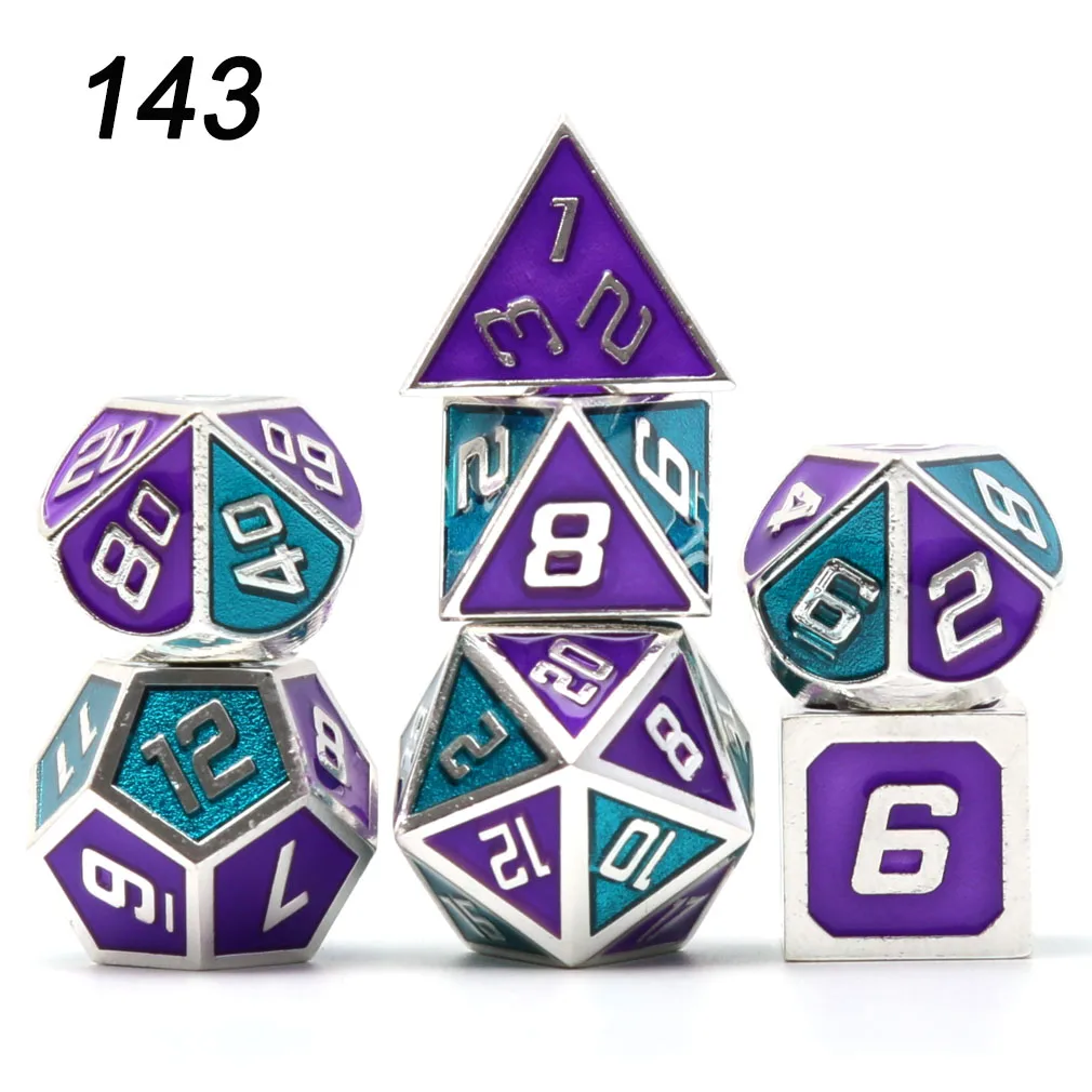Chengshuo двухцветные металлические игральные кости DND наборы rpg многогранные металлические d& d красные настольные игры цинковый сплав цифровые подземелья и дракон d20