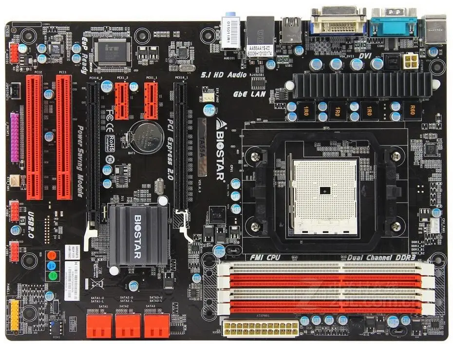 Для оригинальной б/у материнской платы BIOSTAR TA55A A55 Socket FM1 DDR3 ATX|Материнские платы| |
