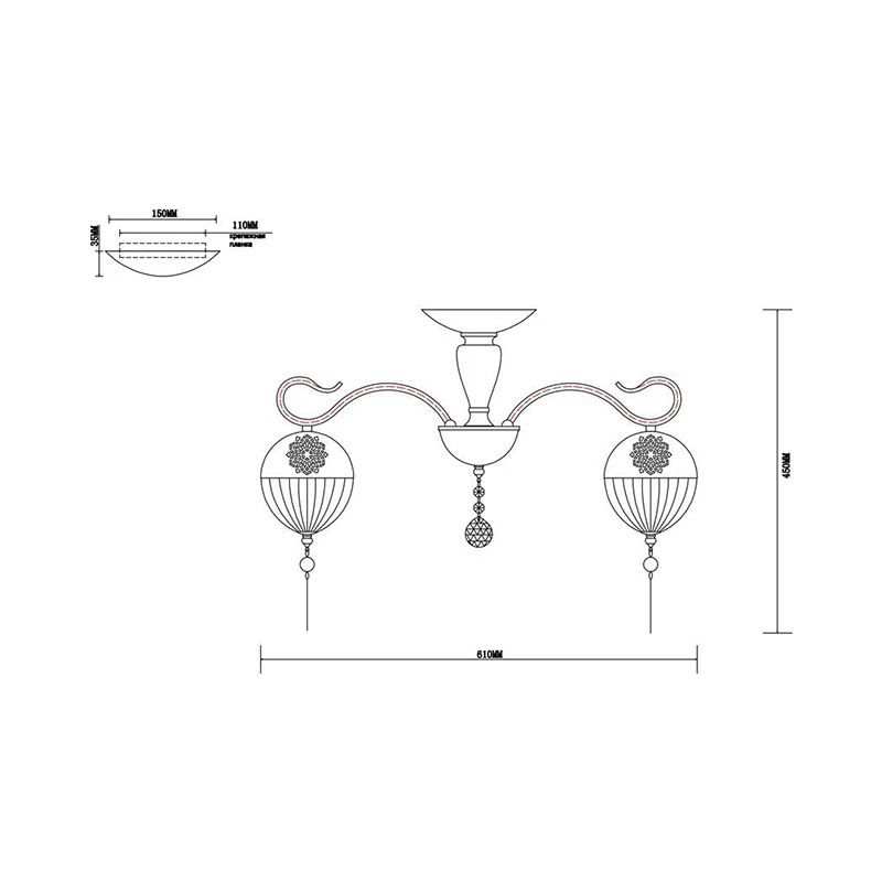 BUG Люстра J-LIGHT Amira 1107/5C бронзовый | Лампы и освещение