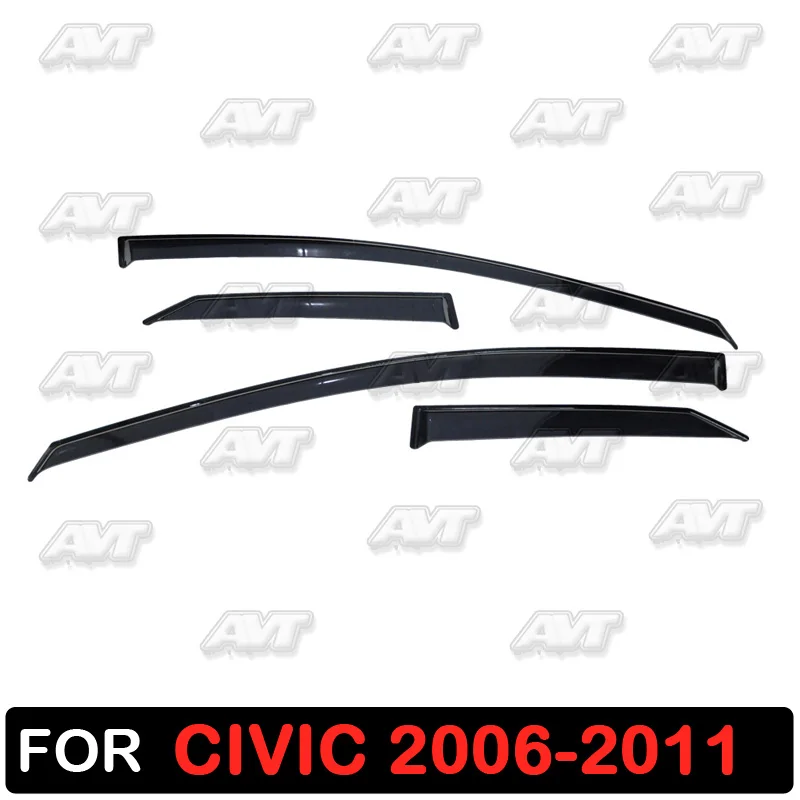 Дефлекторы для окон Honda Civic 2006 2011 1 комплект 4 шт. Стайлинг автомобиля защита от