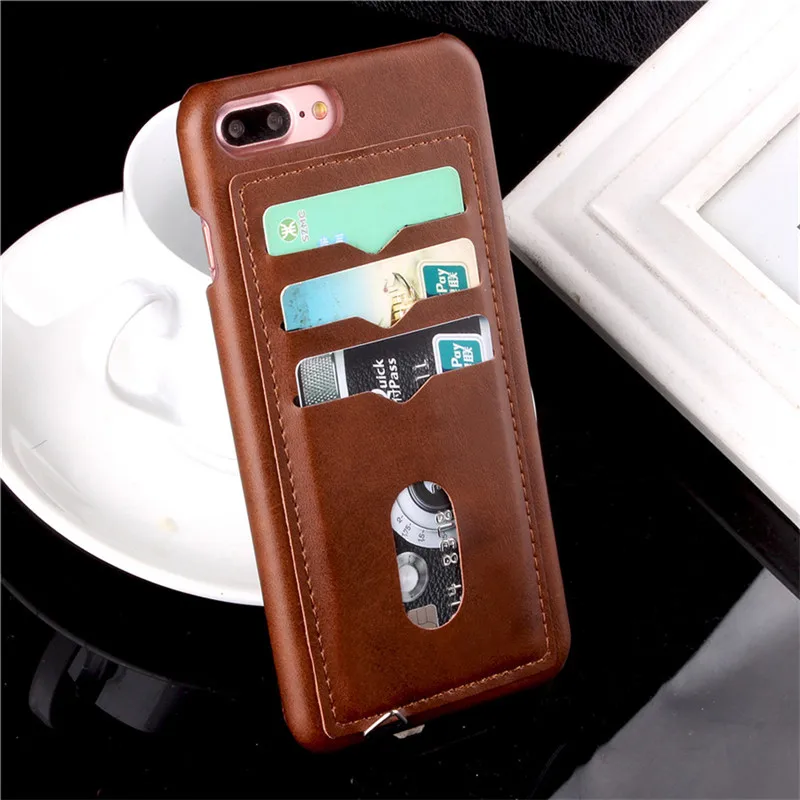 100pcs/lot PU+PC Case for iPhone X Strips Simple Style Card Cover 6 6plus 6S 6Splus 7 7plus 8 8plus |
