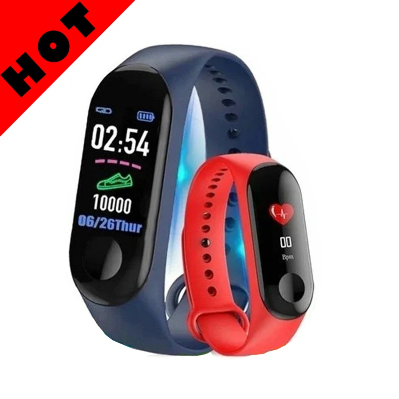 Miband, 4 стиля, спортивный фитнес-трекер, M3, Смарт-часы, браслет для здоровья, браслет, кровяное давление, сердечный ритм, напоминание, умные часы