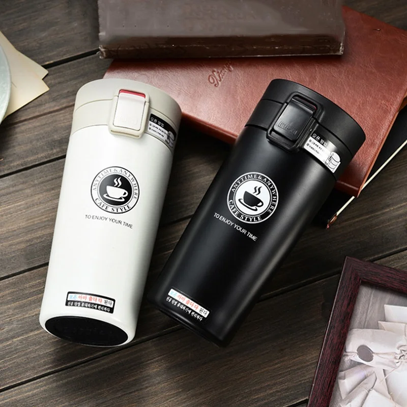 

Hot Quality Double Wall Stainless Steel Vacuum Flasks 350ml Car Thermo Cup Coffee Tea Travel Mug Thermol Bottle Thermocup