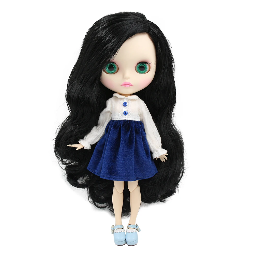 Кукла ICY DBS Blyth BL117 черная Бортовая расческа для волос матовое лицо новая Лицевая