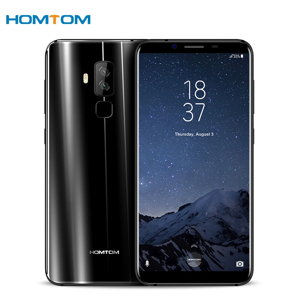 HOMTOM S8 5 7 &quotHD + соотношением сторон 18:9 4 ГБ 64 mtk6750t восемь ядер смартфон 16MP 5MP двойной