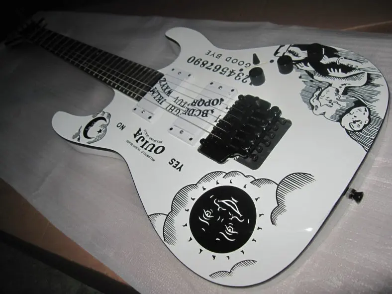 Китайская гитара Kirk Hammett KH-2 Ouija белая Гитара палисандр гриф электрогитары