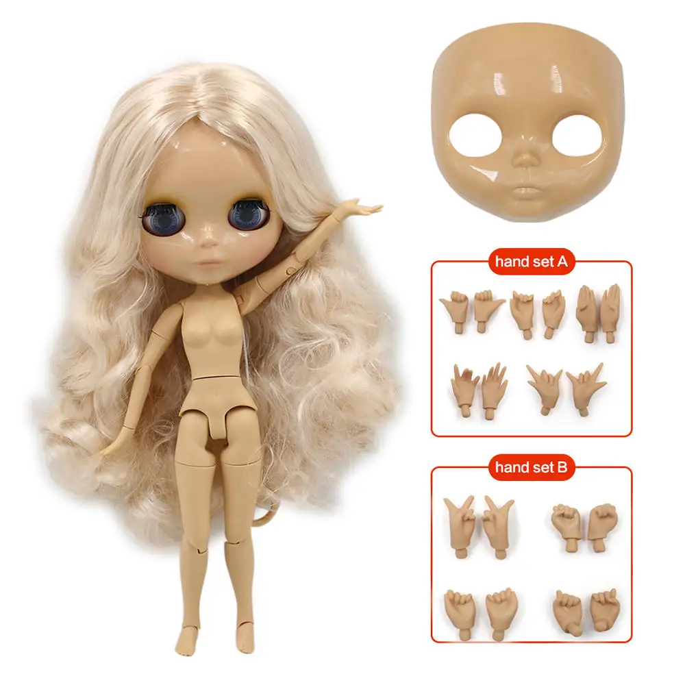Joint body Ледяная фабрика Blyth кукла шарнир тело DIY обнаженные игрушки BJD модные куклы девушка подарок Специальное предложение на продажу с лицом оболочки ручной набор A& B - Цвет: Joint body