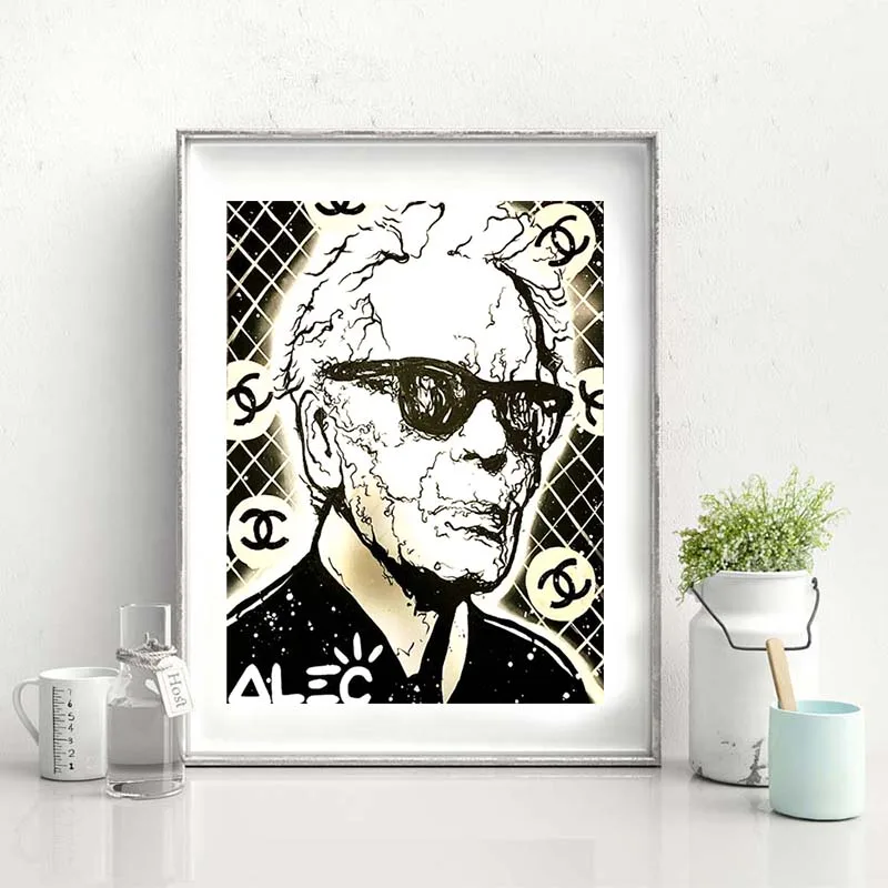 Мода Lagerfeld плакат граффити современный Alec монополигенно живопись холст Современная Художественная декоративная стена картина украшение дома