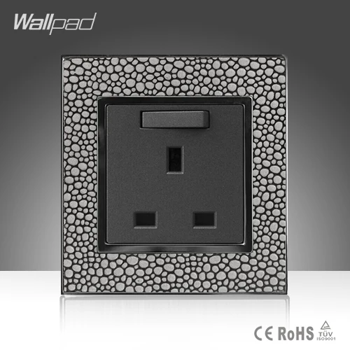 CE BS утвержденный Wallpad Роскошная серая кожаная пластина 110в 250в отель Британский
