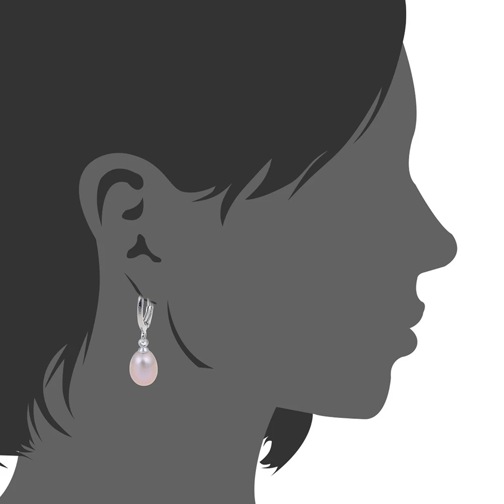Серьги гвоздики с пресноводным жемчугом 8 9 мм|leverback pearl earrings|leverback earringsdangle earrings |