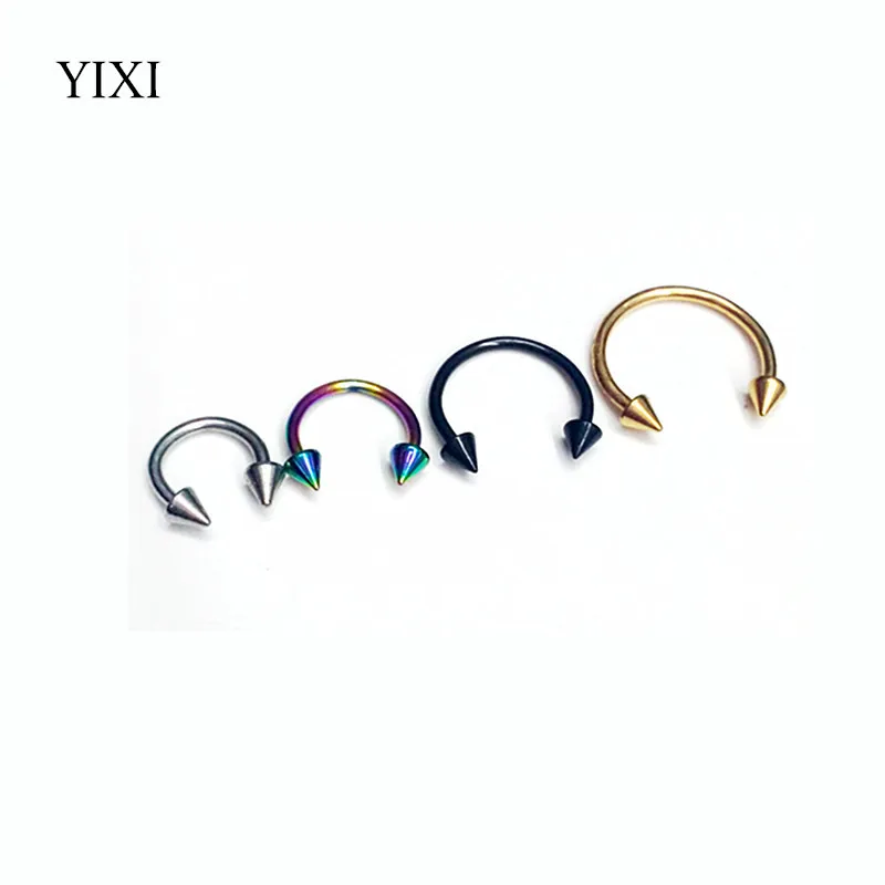 10 шт./лот кольцевые колечки для носа YIXI хирургические стальные обручи