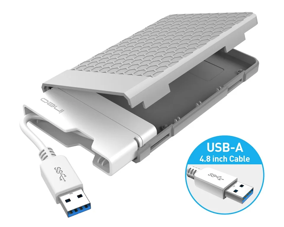 Ineo HDD чехол без инструментов Внешний usb type A 3,0-SATA 2,5 дюймовый жесткий диск SSD корпус Caddy с UASP [T2578] - Цвет: USB 3.0 Type-A