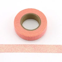 1pcs pink glitter sparkle washi tape for christmas gift wrapping adhesive masking decorative diy tape 1 5cmx5m