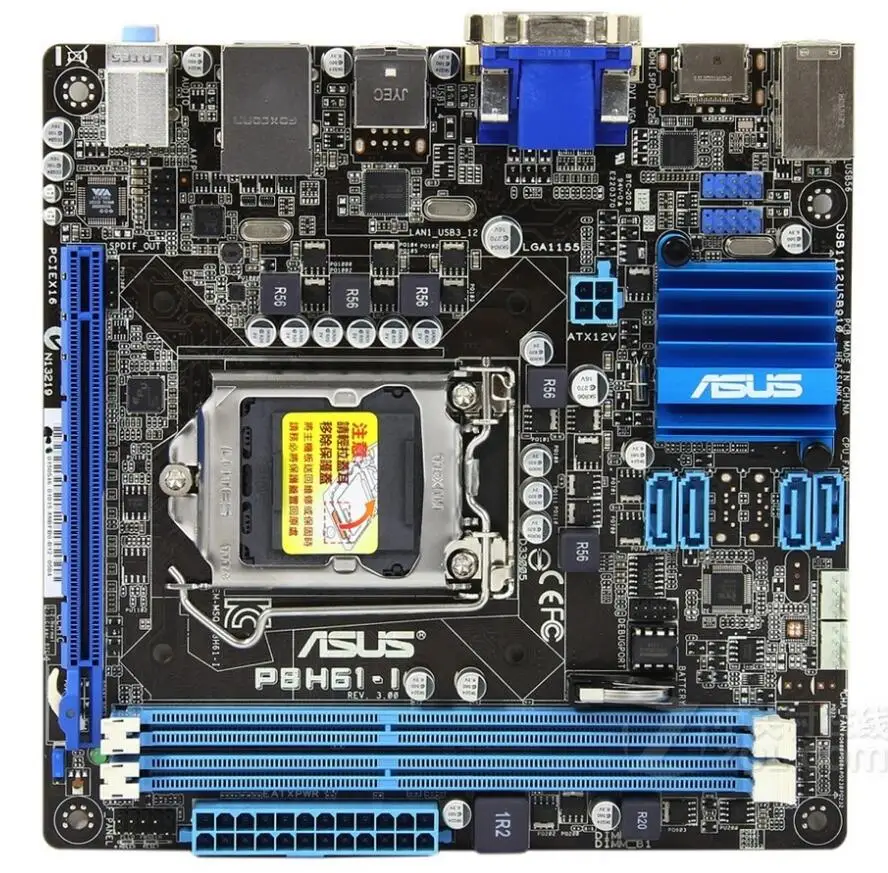 Mini itx LGA1155 для ASUS оригинальная б/у настольная H61 1155 материнская плата DDR3 USB2.0