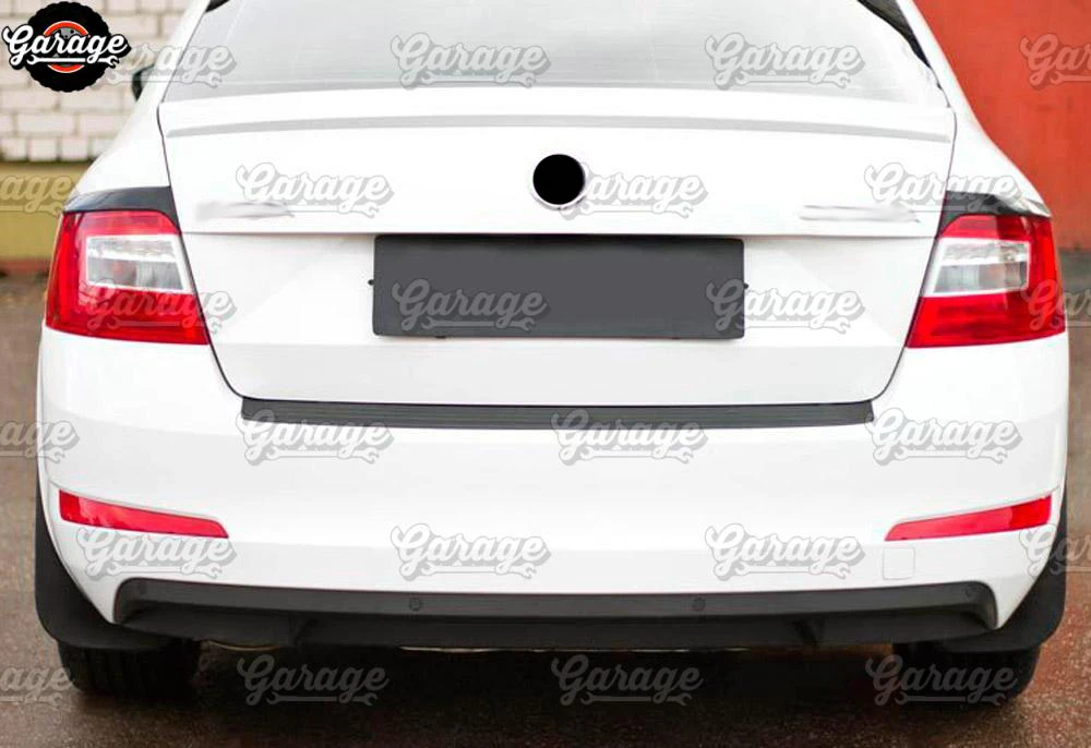 Накладки на задние фары для Skoda Octavia A7 2013 2017 АБС пластиковые накладки изгиб и