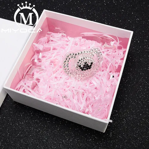 pacifier 0 to 6m box MIYOCAR шикарная классная пустышка зажим любое имя грызунок по индивидуальному заказу держатель пустышка зажим с блестящей черно-белой пустышкой SP008 - Цвет: pacifier 0 to 6m box