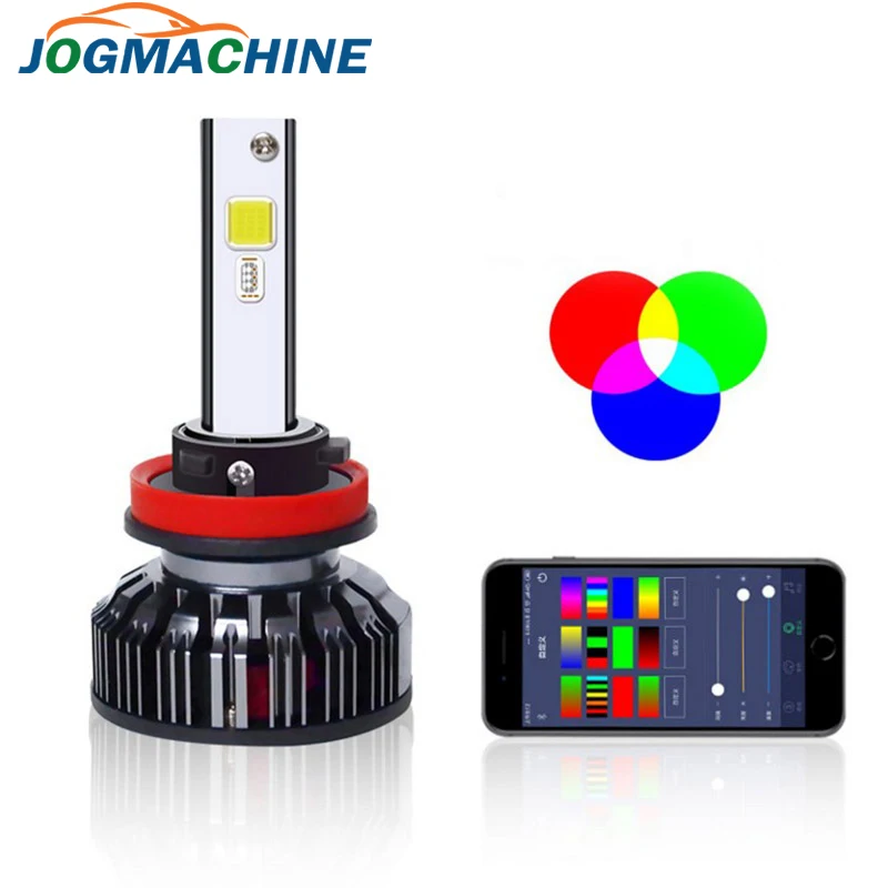 Новые автомобисветодиодный светодиодные фары RGB красочное Голосовое управление