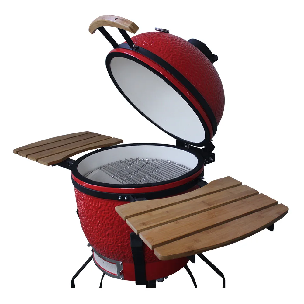 21 дюймов Pro-Series Kamado гриль напольный кухонный керамический портативный уголь гриль и барбекю Kamado NO.AU-21PR