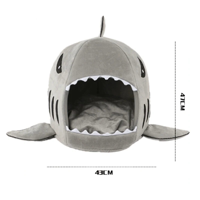 Симпатичный домик для собак Размер M/L акула форма мыши Лежанка домашних животных