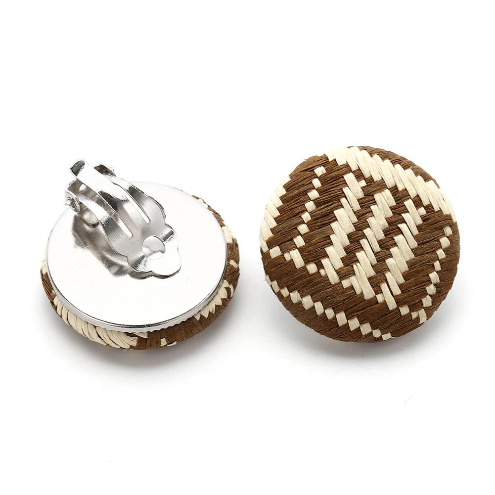 Fashion Round Button Ear Clip No Piercing Earrings Women Lady Jewelry Gift | Украшения и аксессуары