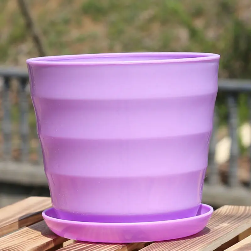 purple 1 шт. XS-XL имитация керамических пластиковых цветочных растений горшки утолщаются суккуленты Детские садовые плантаторы для дома или офиса, декоративные поделки - Цвет: purple