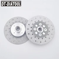 2pcs 4 double side coated diamond cutting disc grinding wheel 58 11 thread 100mm saw blade for granite marble stone concrete