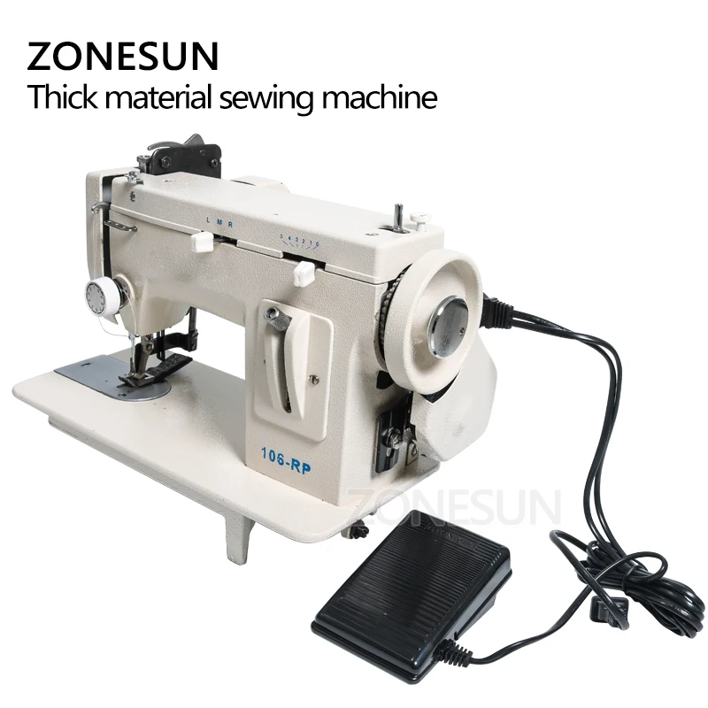 Домашняя швейная машина ZONESUN 106 RP плотный инструмент для шитья меха кожи одежды