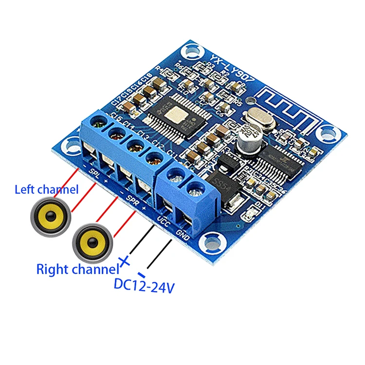 Tenghong TPA3116D2 Bluetooth усилитель мощности плата 50 Вт* 2 цифровой аудио усилитель модуль 2,0 канальный стерео усилитель DC12-24V