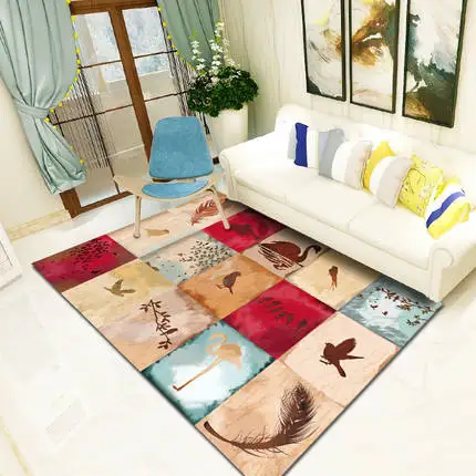 Несколько размеров 3D 6 мм скандинавские Ретро коврики журнальный столик для