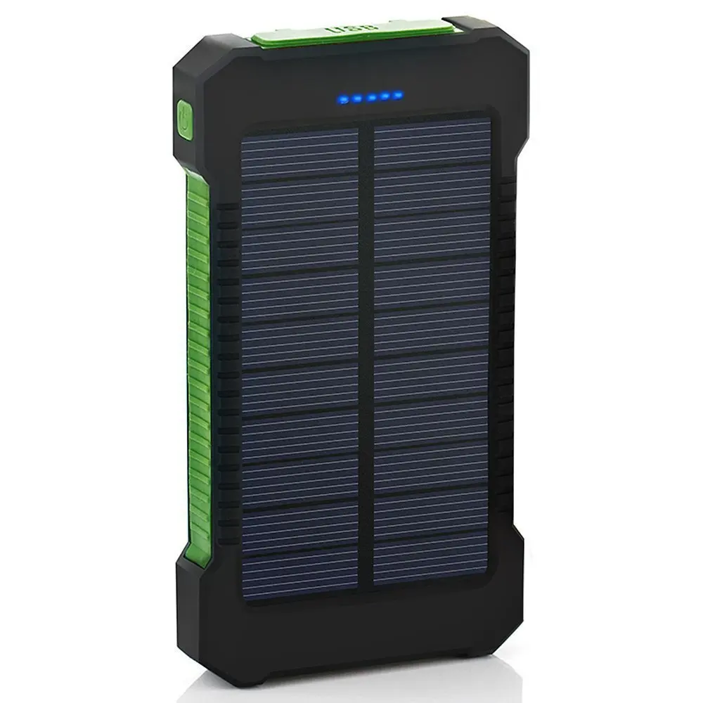 Портативный 12000 mah Мощность банк Солнечная изменения Водонепроницаемый