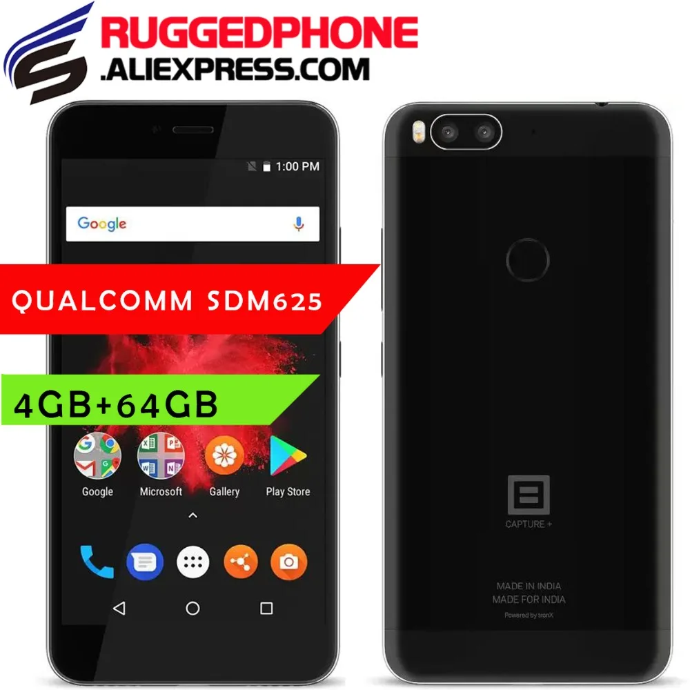 Billion Capture Plus 4G Смартфон 3ГБ+32ГБ ПЗУ 5,5" Snapdragon 625 Сенсорный ID 3500мАч Android 7,1 Двойная задняя камера 13М Мобильные телефоны