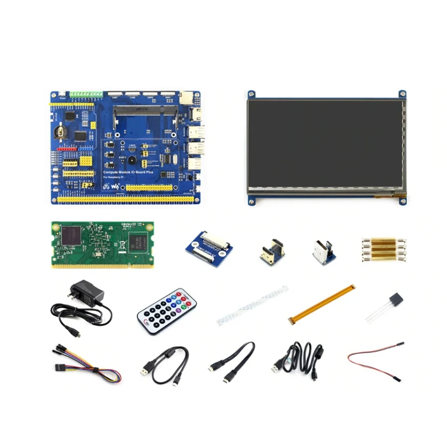 ShenzhenMaker Store Raspberry Pi Compute Module 3 Development Kit Type B с CM3 IO Board Plus 7 дюймов HDMI LCD | Компьютеры и