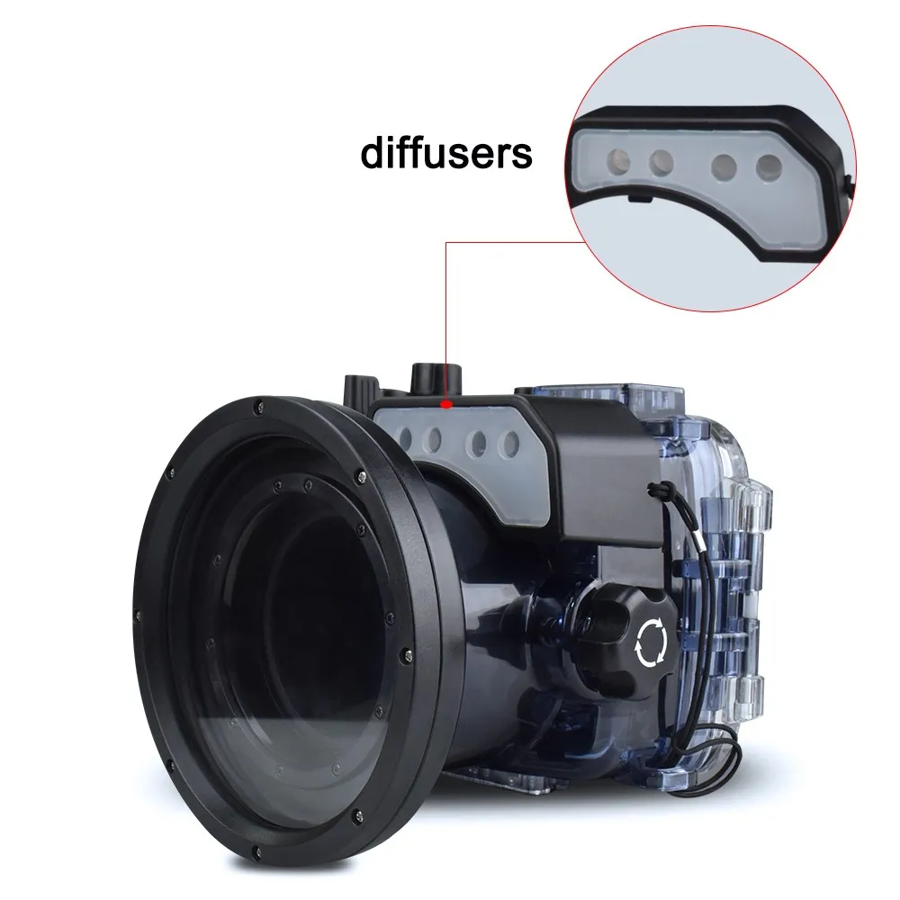 

Seafrogs 60m/195ft Diving Camera Waterproof Housing Case for Sony RX100 VI M6 Mark 6