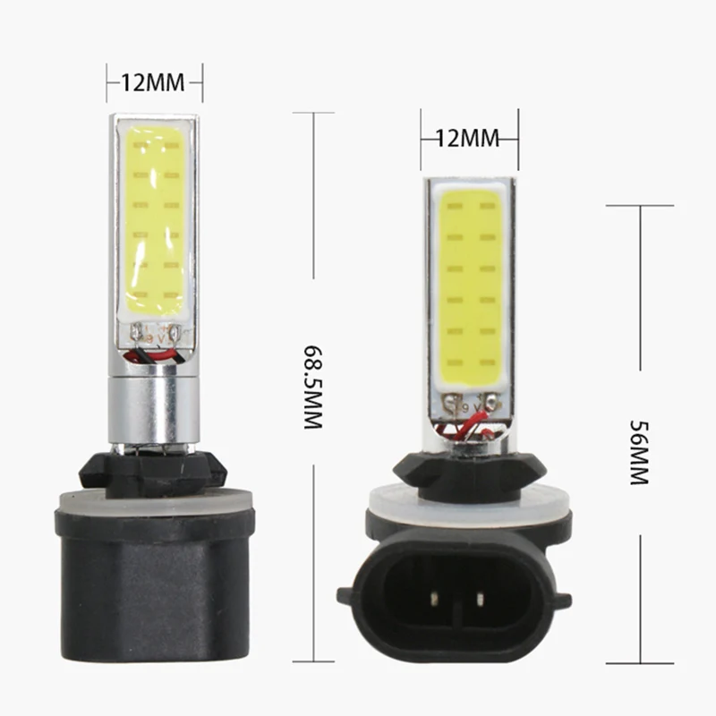 2 шт. H1 h3 led 880 881 H27 COB Светодиодная противотуманная фара для вождения лампа