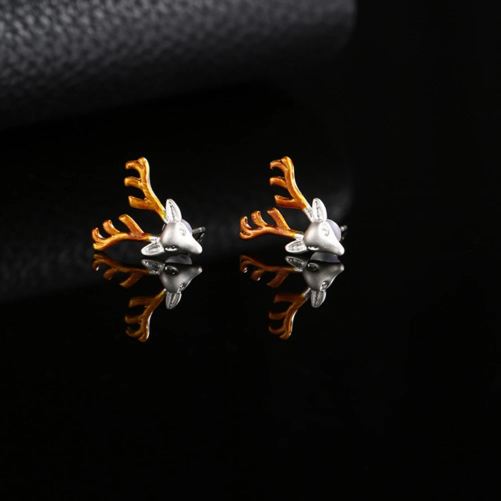 Fashion Deer Stud Earrings Jewelry for Women Gift Charming Luxury Christmas | Украшения и аксессуары