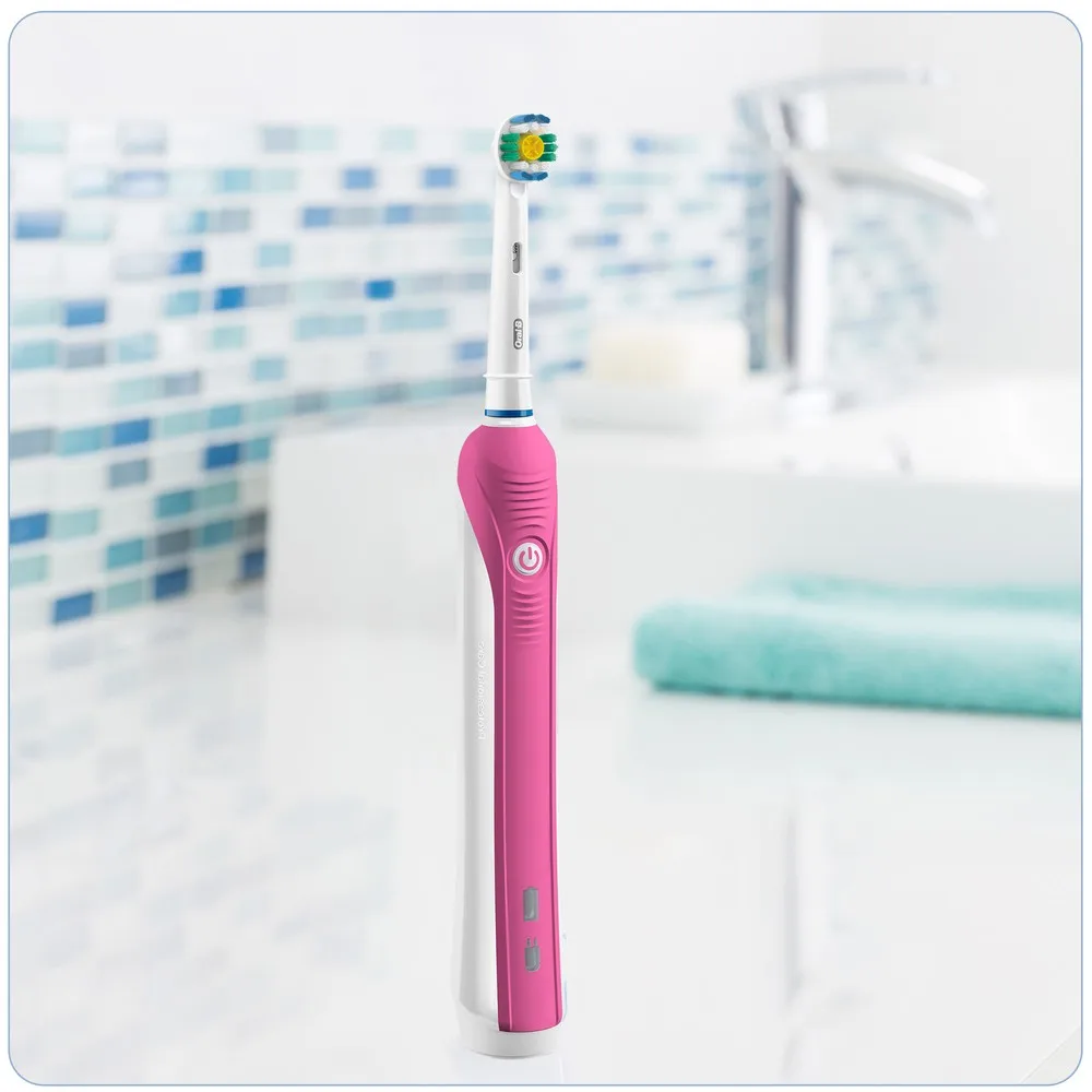Электрическая зубная щетка Oral B PRO 500 3D White (Розовая)|Электрические зубные щетки| |