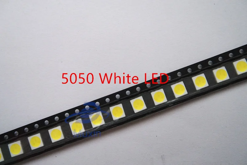 50pcs SMD PLCC LED 5050 White Ultra Bright 15-18LM 60mA 3V Surface Mount SMT Chip SMD5050 Light Emitting Diode Lamp LED5050 | Лампы и
