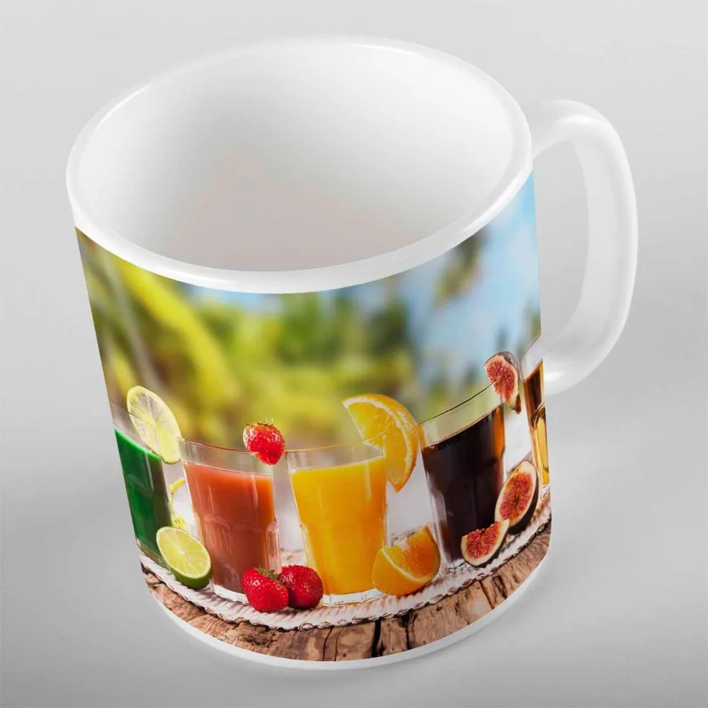 

Else Green Tropical Beach Orange Green Black Juice Fruits 3d Print Gift Ceramic Drinking Water Tea Bear Coffee Cup Mug Kitchen