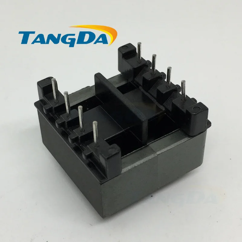 Tangda EF EF25 2 слота Скелет бобины+ мягкий магнитный ферритовый сердечник 4+ 4pin двойной паз трансформаторы горизонтальный A