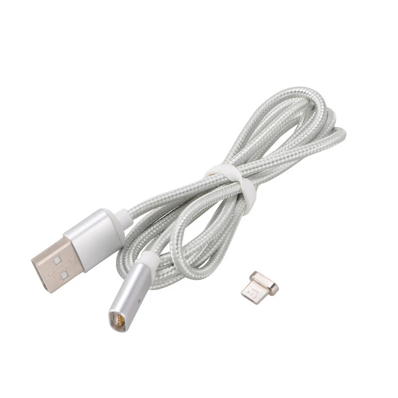 Магнитный зарядный кабель USB Type C/IOS/Micro usb светодиодный нейлоновый Плетеный провод