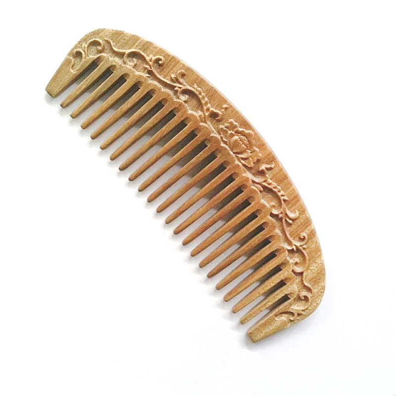 Уникальный подарок, не статическая деревянная расческа MC, Высококачественная натуральная карманная расческа для волос, расческа для бород... от AliExpress WW