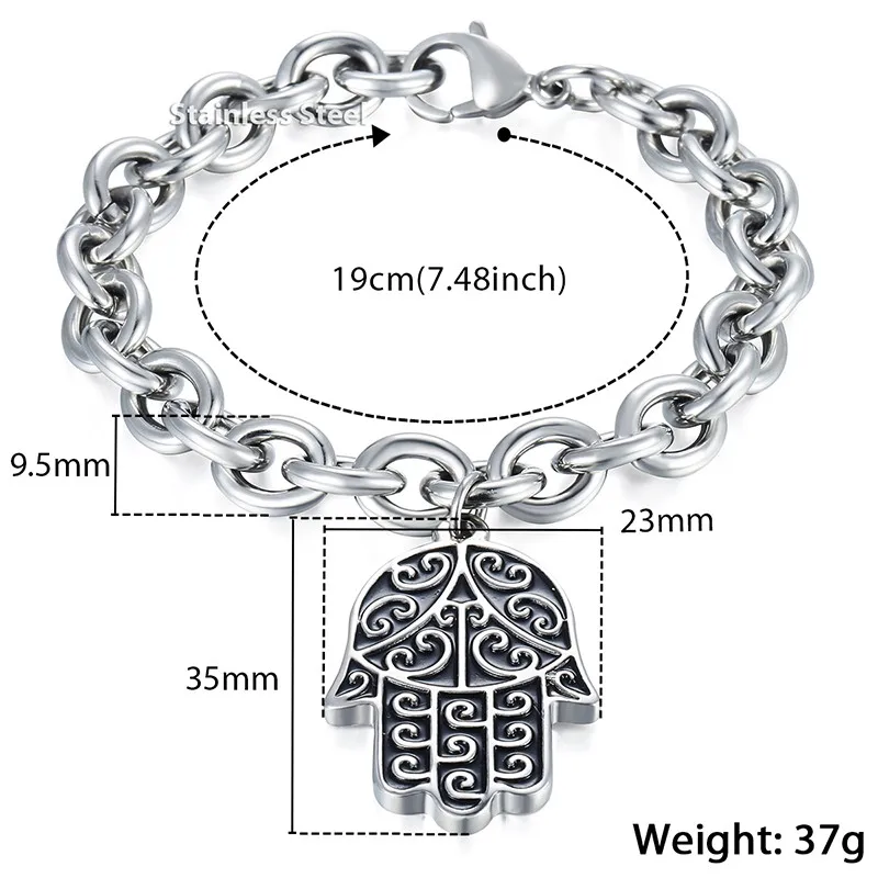 Мужской браслет из нержавеющей стали с ручной цепочкой 9 5 мм KKB595 2018|bracelet chain|men