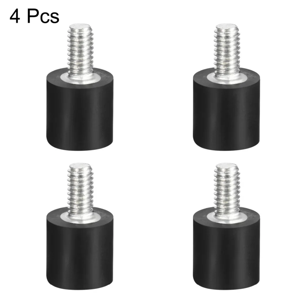 

UXCEL 4PCS Female Mounts Rubber Vibration Isolators Mount Shock Absorber Replaces Anti Pads Flat Silentblock Base Block Dowel