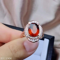 kjjeaxcmy boutique jewelry 925 sterling silver inlaid natural garnet gemstone female ring to support testing new products