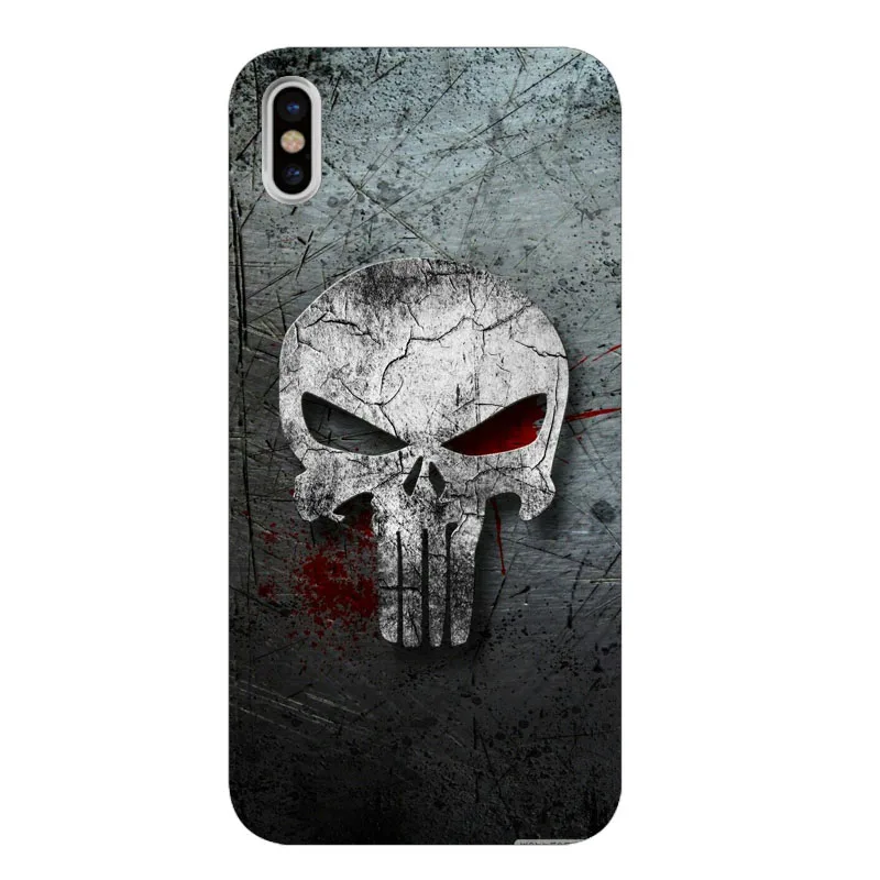 The Punisher Frank Castle Bling Popular Black Soft Tpu Case for iPhone X 8 7 6 6S Plus 5 11 11PRO MAX SE XS XR | Мобильные телефоны