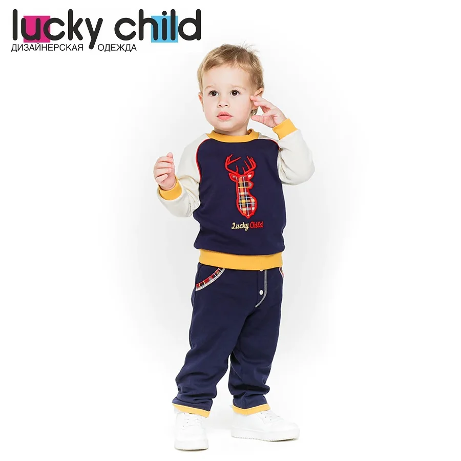 Hoodies &amp Sweatshirts Lucky Child for boys 27-12f Kids Sweatshirt Baby clothing Children clothes Jersey Blouse |