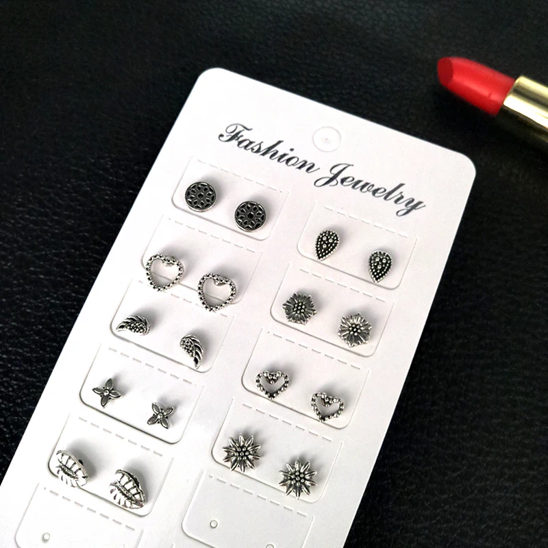 18 шт./компл. женские модные богемные Ретро персиковые сердца цветы листья капли